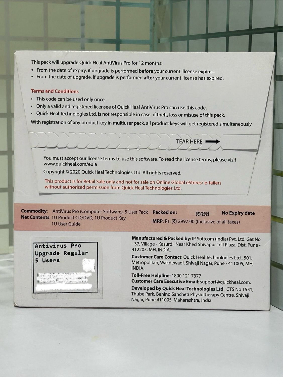 Renewal, 5 User, 1 Year, Quick Heal Antivirus Pro