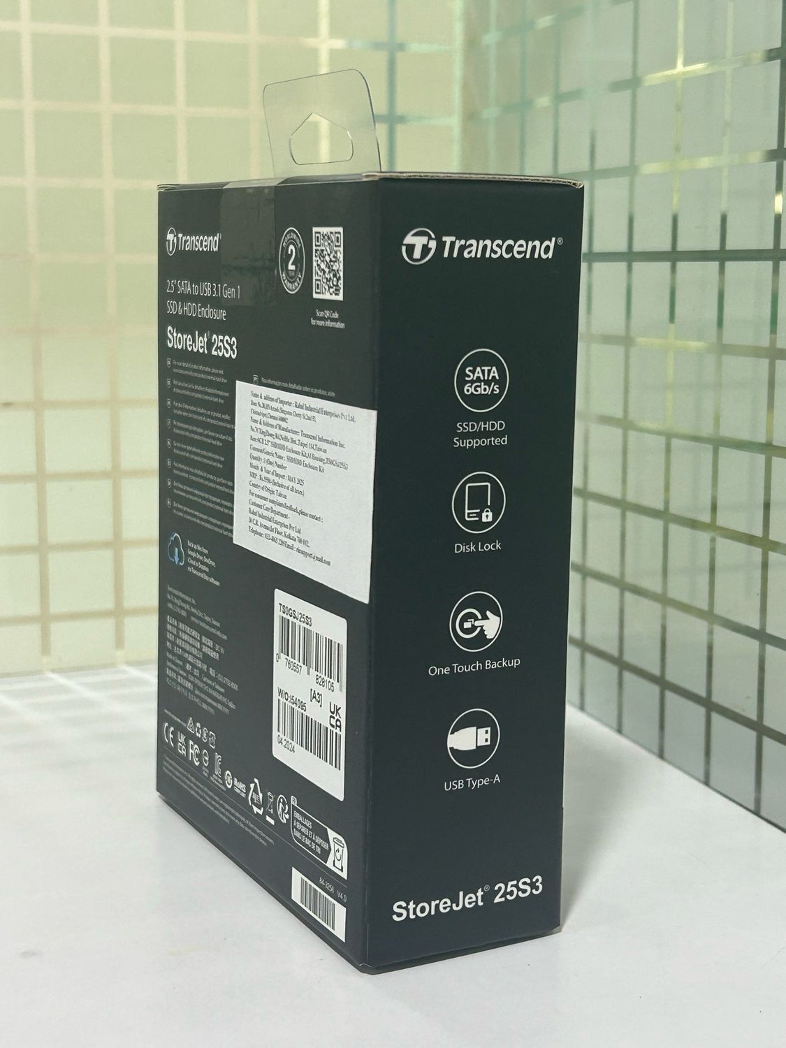 Transcend StoreJet 25S3 Ext 2.5" Casing USB 3.1 SSD/HDD Enclosure