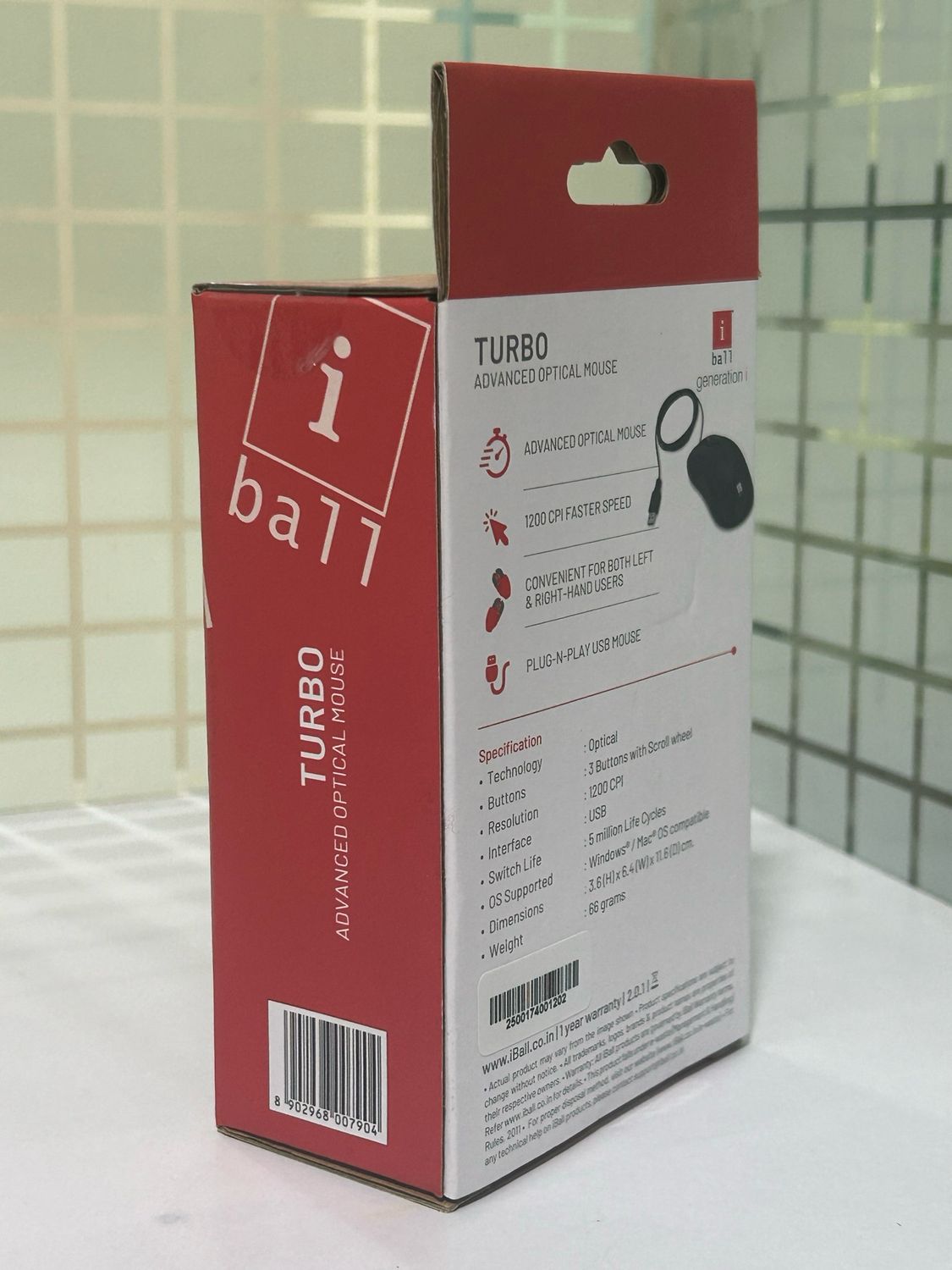 iball Turbo USB Wired Optical Mouse iball Turbo USB Wired Optical Mouse