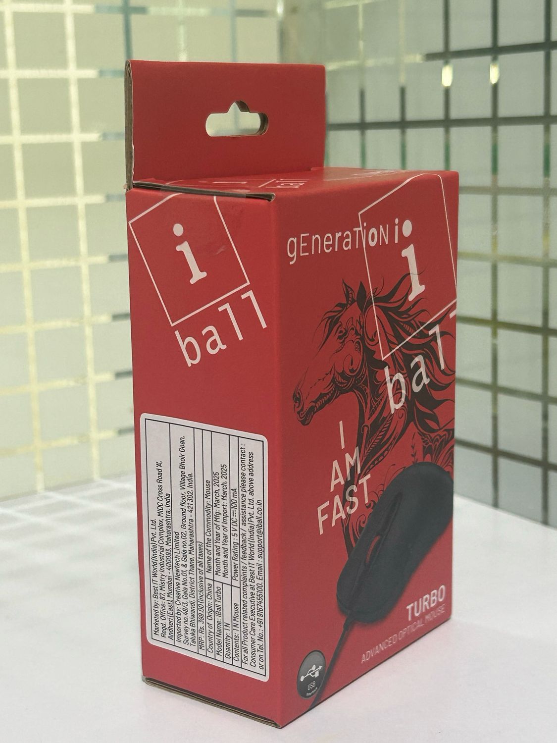 iball Turbo USB Wired Optical Mouse iball Turbo USB Wired Optical Mouse