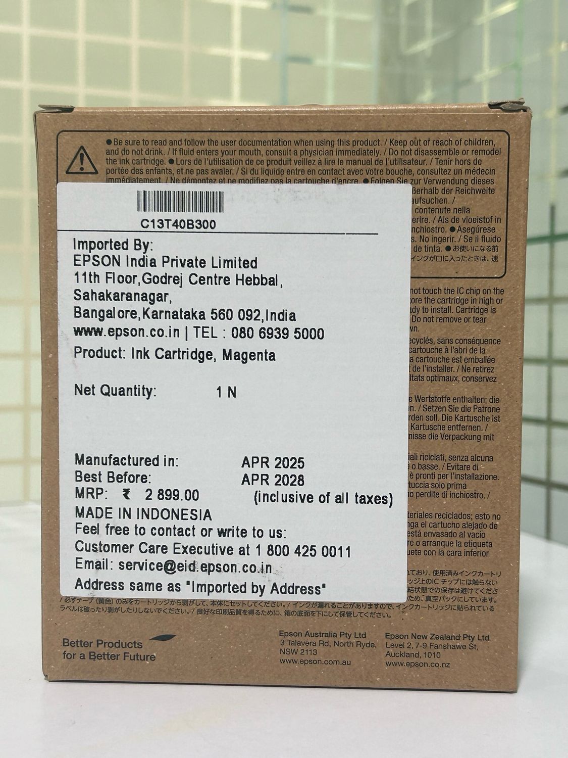 Epson T40B3 Magenta Ink Cartridge Epson T40B3 Magenta Ink Cartridge