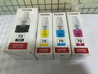 Original ink Canon Pixma GI-70 set of 4 bottle (Bk/C/Y/M) Original ink Canon Pixma GI-70 set of 4 bottle (Bk/C/Y/M)