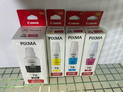 Original ink Canon Pixma GI-70 set of 4 bottle (Bk/C/Y/M) Original ink Canon Pixma GI-70 set of 4 bottle (Bk/C/Y/M)