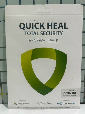 Renewal, 10 User, 1 Year, Quick Heal Total Security