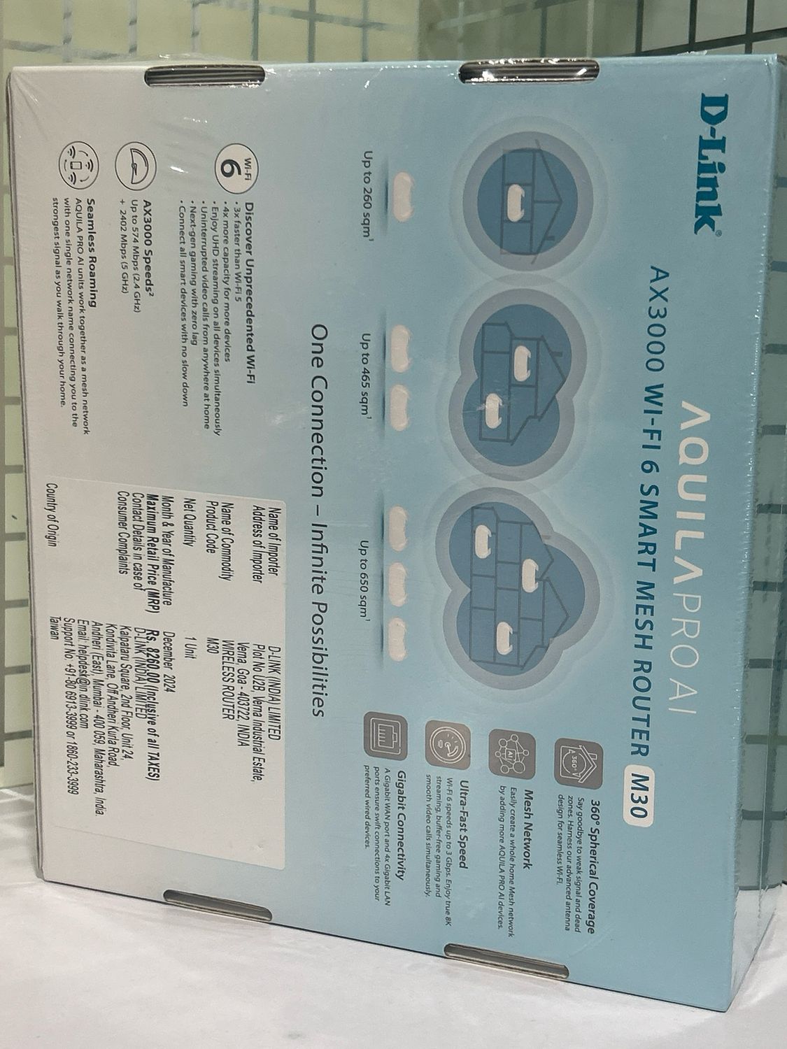 D-Link M30 Aquila Pro AI AX3000 Mesh Wi-Fi 6 Smart Router