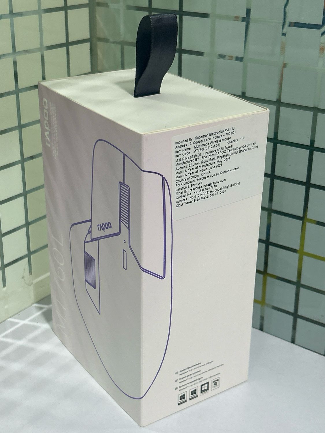 Rapoo MT760L Wireless Bluetooth Mouse, Ergonomic Design