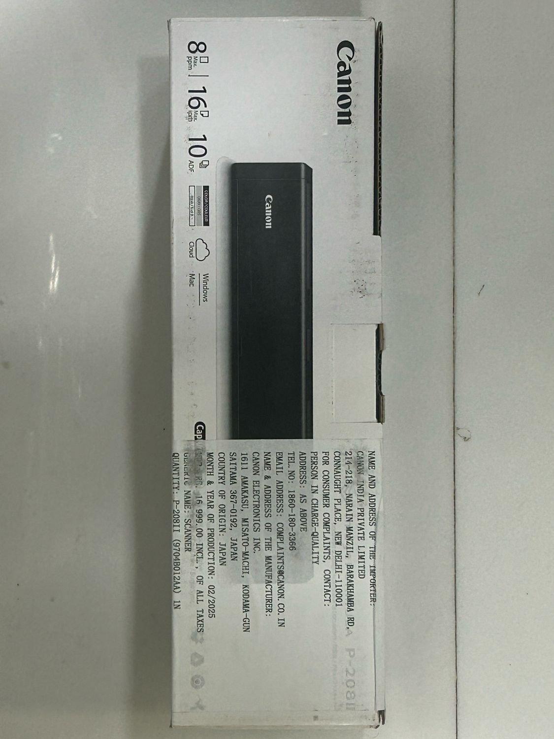 Canon P208II Portable Document Scanner Canon P208II Portable Document Scanner