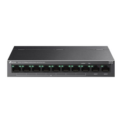 TP-Link LS110P 10-Port 10/100Mbps Desktop Switch with 8-Port PoE+