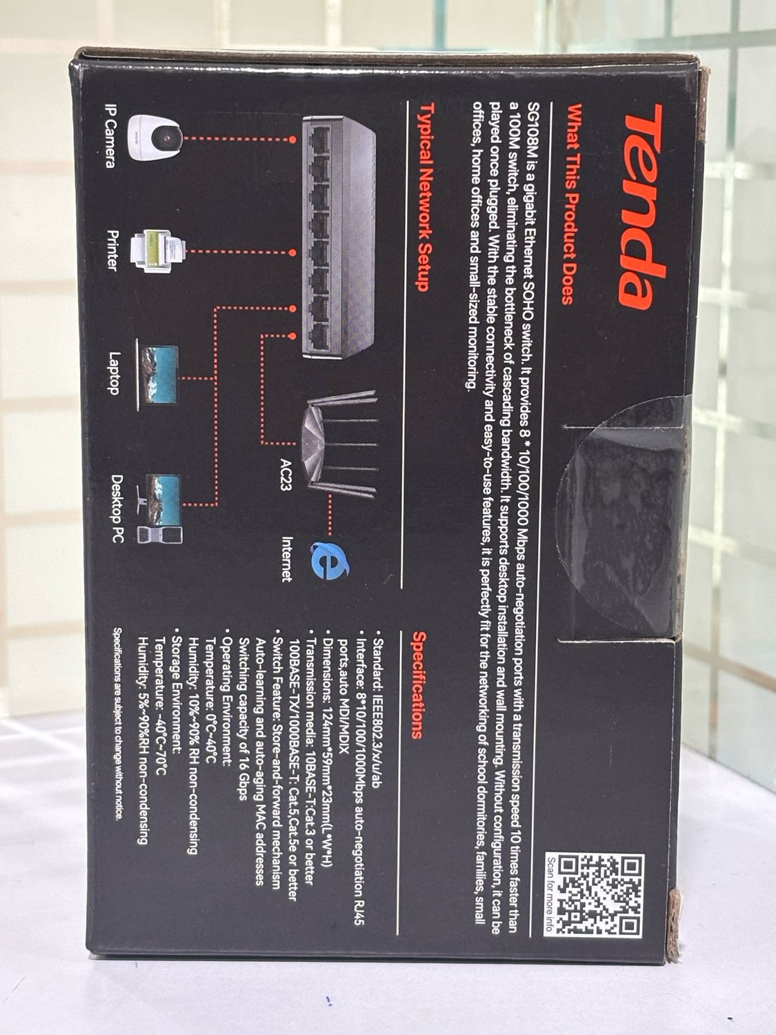Tenda SG108M 8-Port Gigabit Ethernet Switch