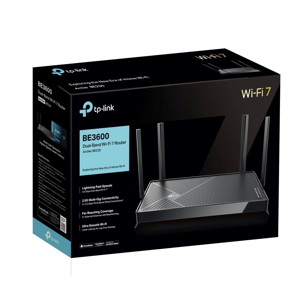 TP-Link Archer BE230 Dual-Band BE3600 Wi-Fi 7 Router TP-Link Archer BE230 Dual-Band BE3600 Wi-Fi 7 Router