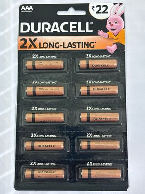 Duracell AAA Alkaline Battery (Pack of 10)