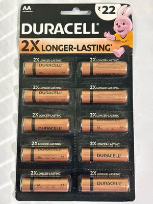 Duracell AA Alkaline Battery (Pack of 10)