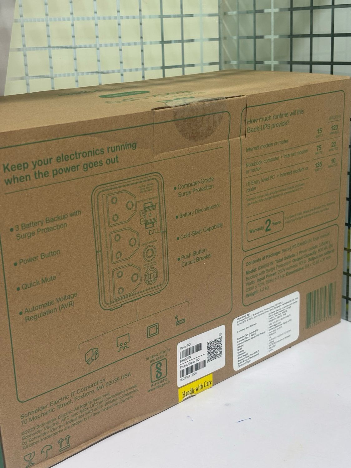 APC BX600I-IN Back-UPS, 600VA