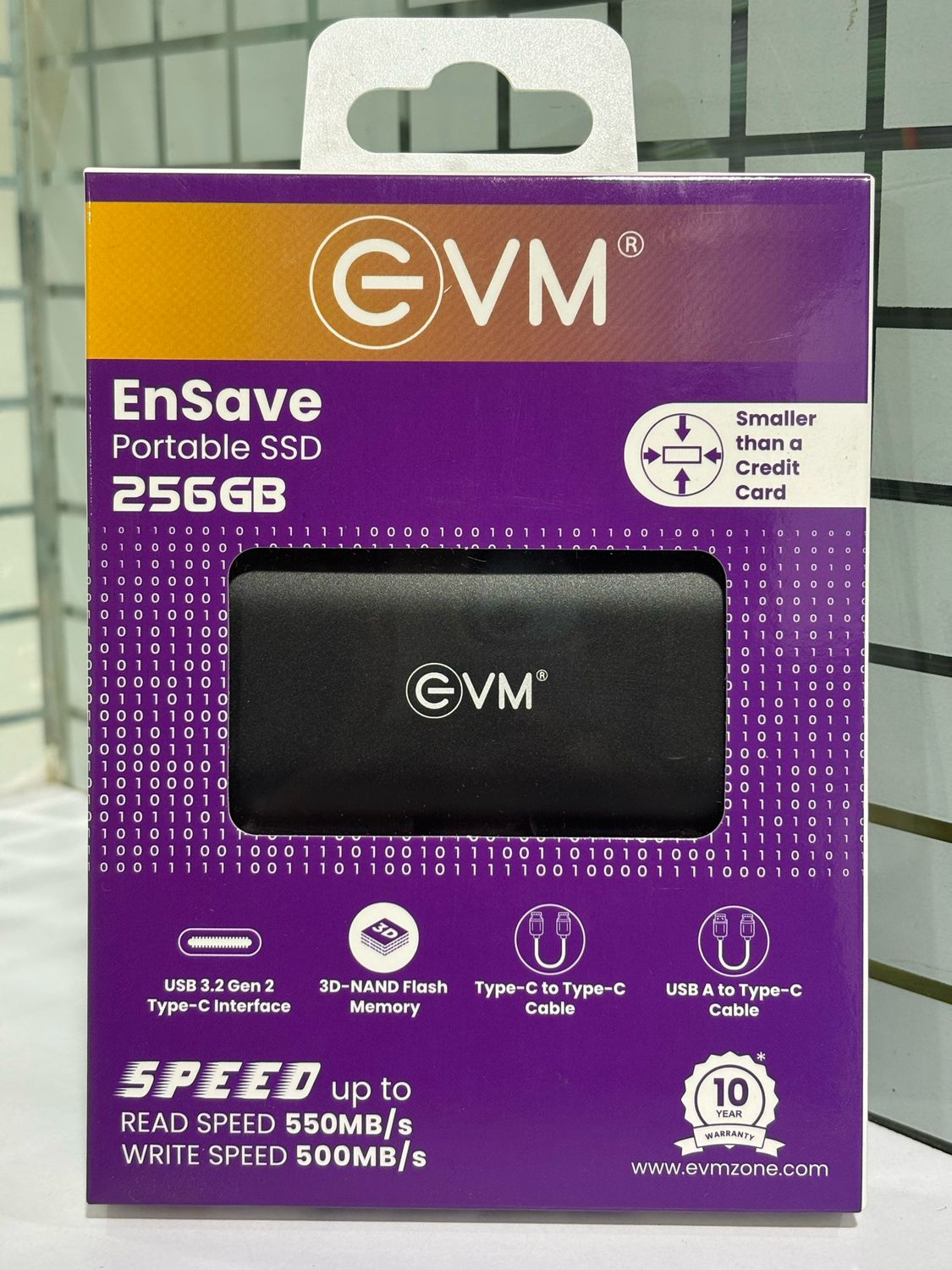 EVM EnSave 256GB Smallest External SSD