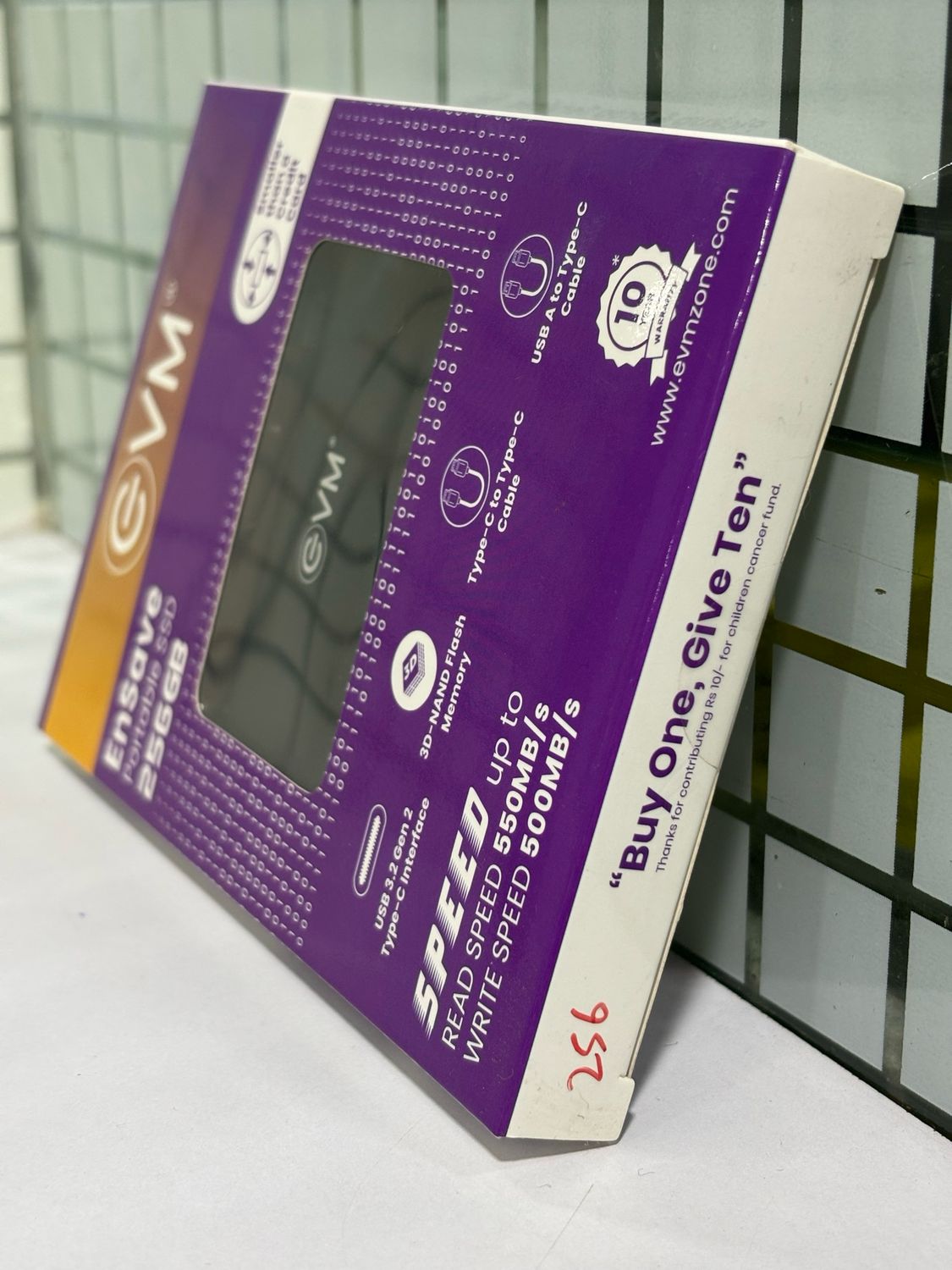 EVM EnSave 256GB Smallest External SSD