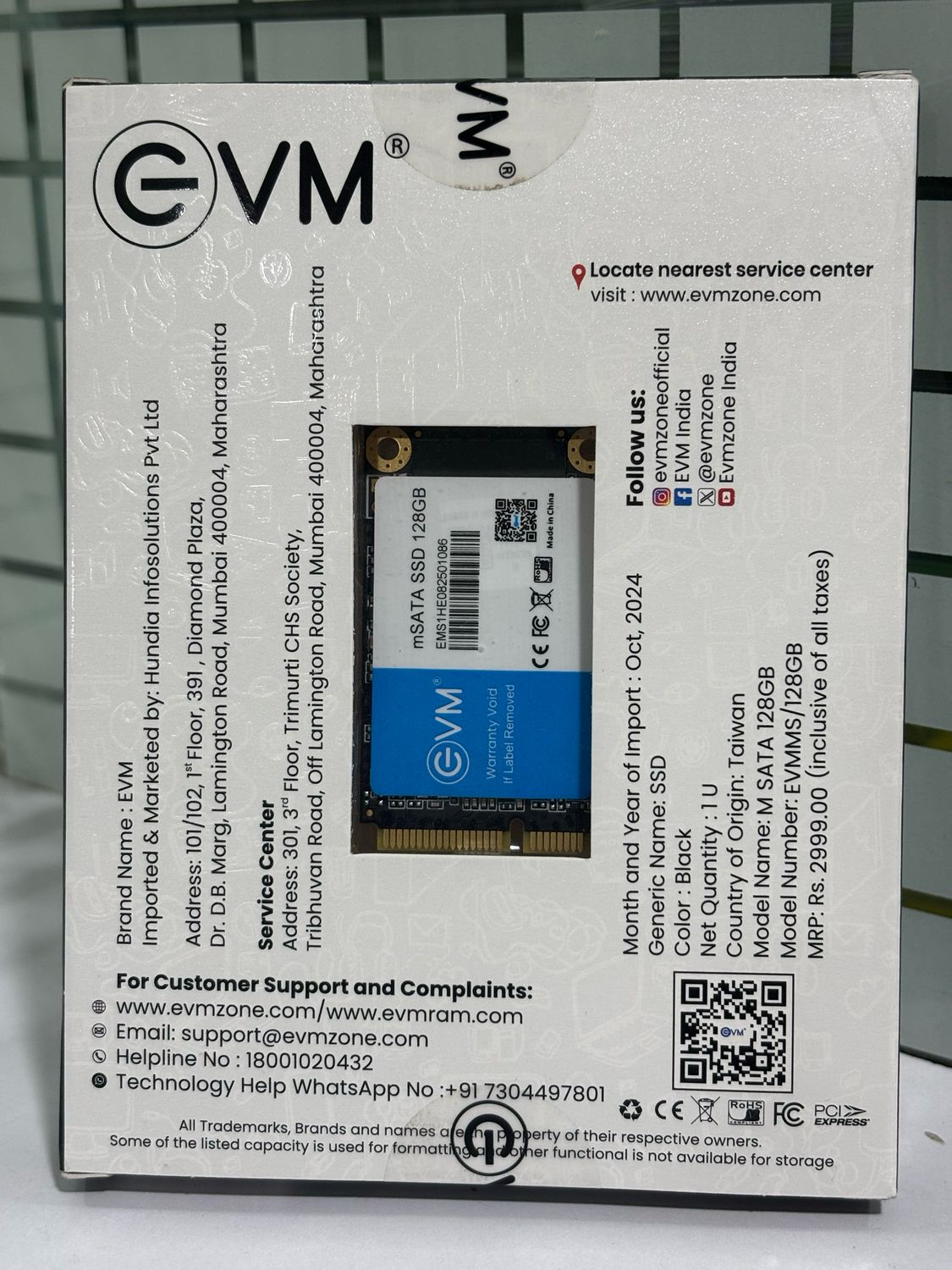 EVM M SATA 128GB Internal SSD EVM M SATA 128GB Internal SSD