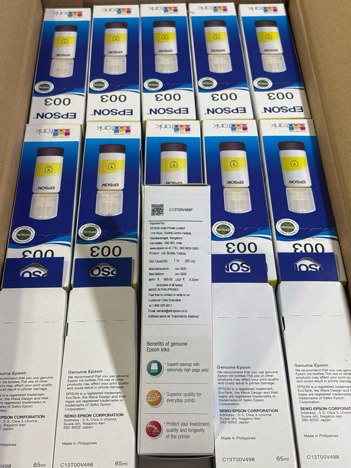 Epson 003 set of 4 bottle, (L3110, L3150, L3151, L3152)