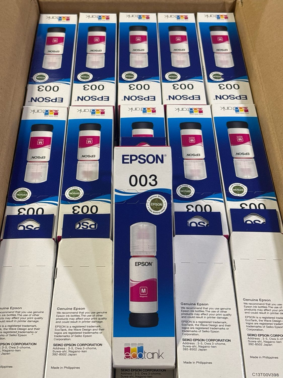 Epson 003 set of 4 bottle, (L3110, L3150, L3151, L3152)