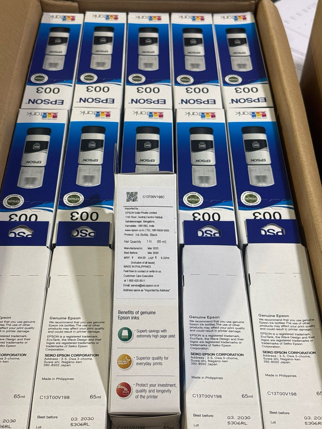 Epson 003 set of 4 bottle, (L3156, L5190, L3116, L3115) Epson 003 set of 4 bottle, (L3156, L5190, L3116, L3115)
