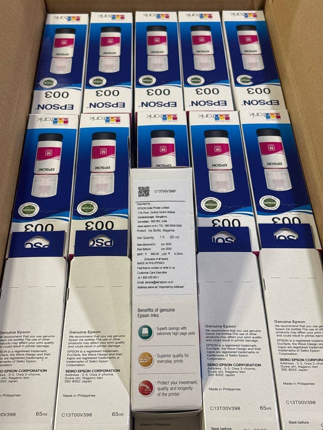 Epson 003 set of 4 bottle, (L3252, L3255, L3211, L3212) Epson 003 set of 4 bottle, (L3252, L3255, L3211, L3212)