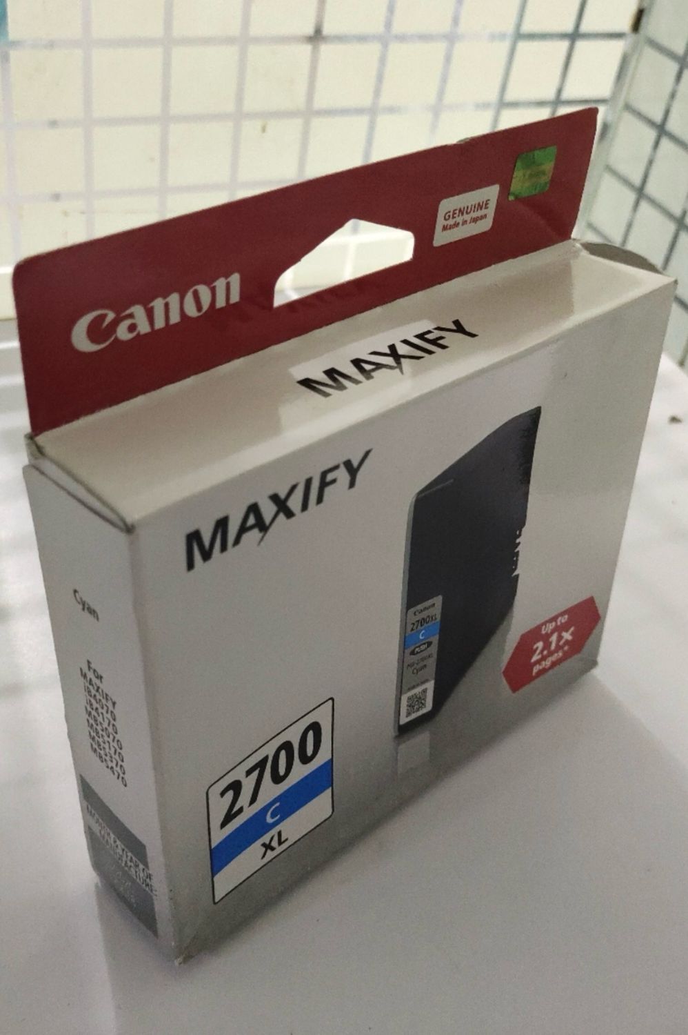 Canon Maxify 2700XL Cyan Ink Cartridge, 19.3ml Canon Maxify 2700XL Cyan Ink Cartridge, 19.3ml