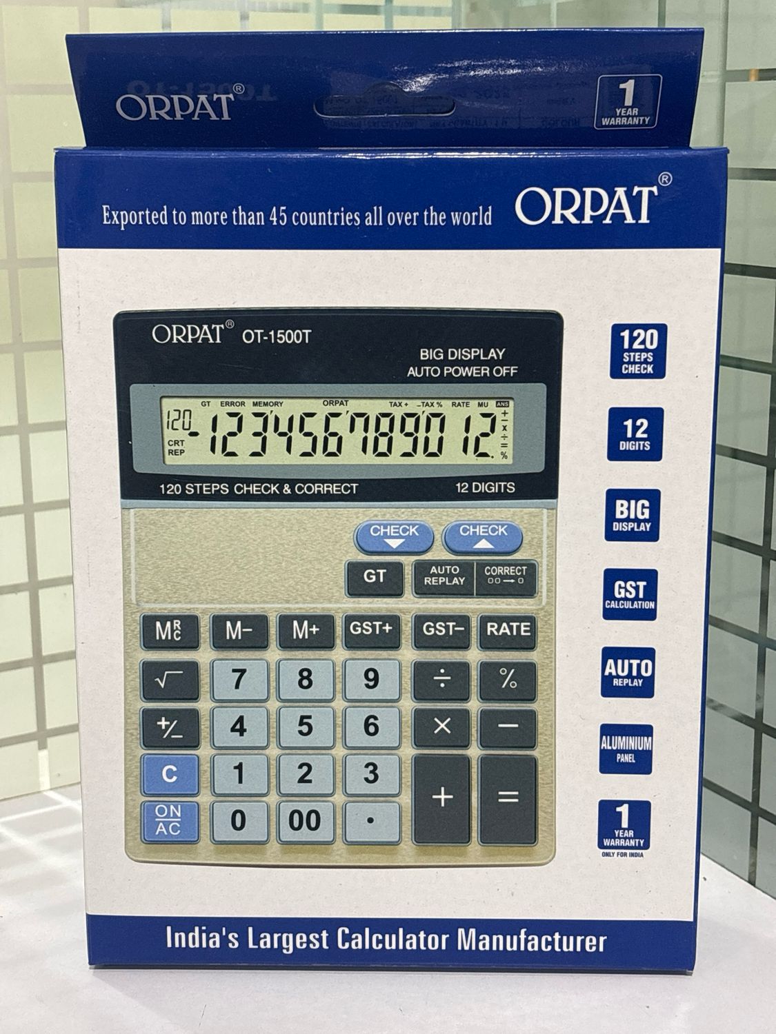 Orpat OT-1500T Check and Correct Desktop Calculator