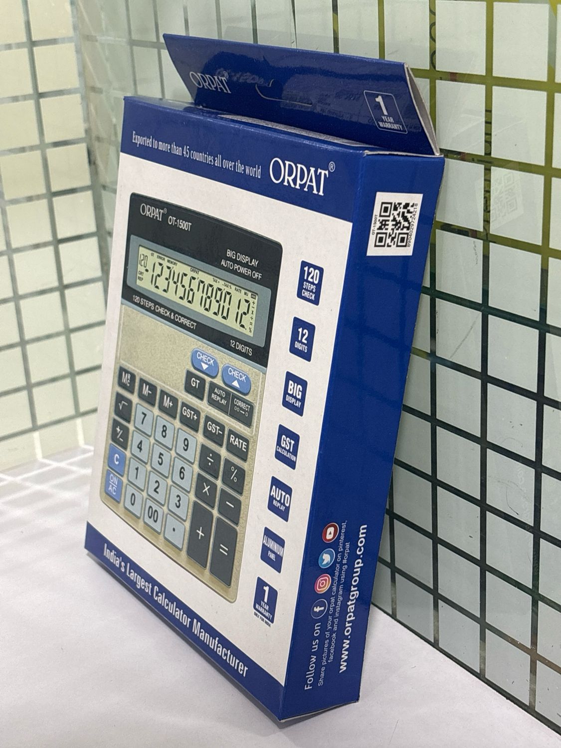 Orpat OT-1500T Check and Correct Desktop Calculator