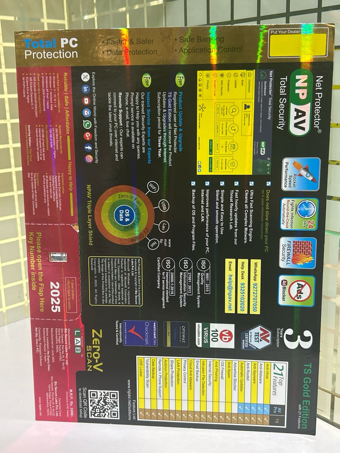 2 User, 3 Year, Net Protector Total Security