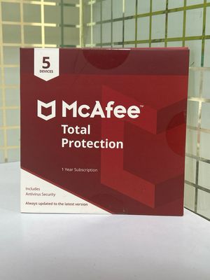 New, 5 User, 1 Year, McAfee Total Protection