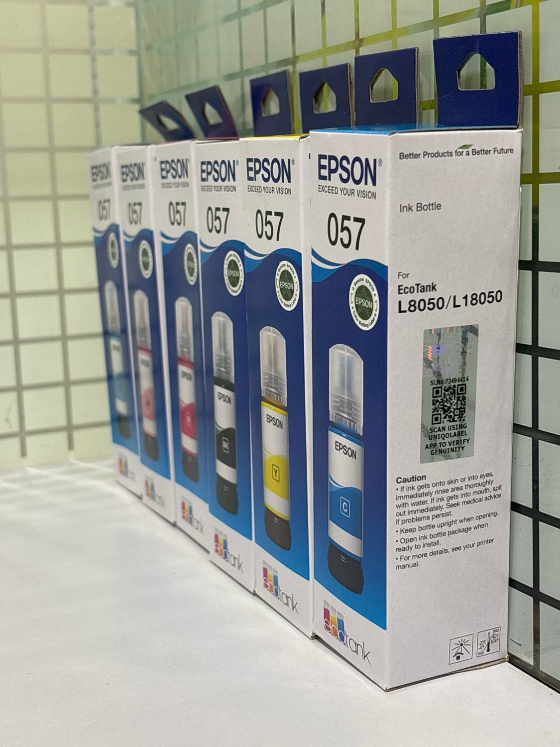 Original ink Epson 057 set of 6 bottle (B/Y/M/C/LC/LM)