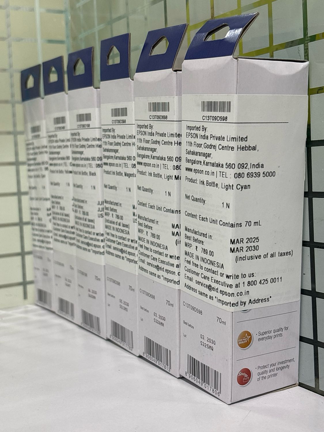 Original ink Epson 057 set of 6 bottle (B/Y/M/C/LC/LM)