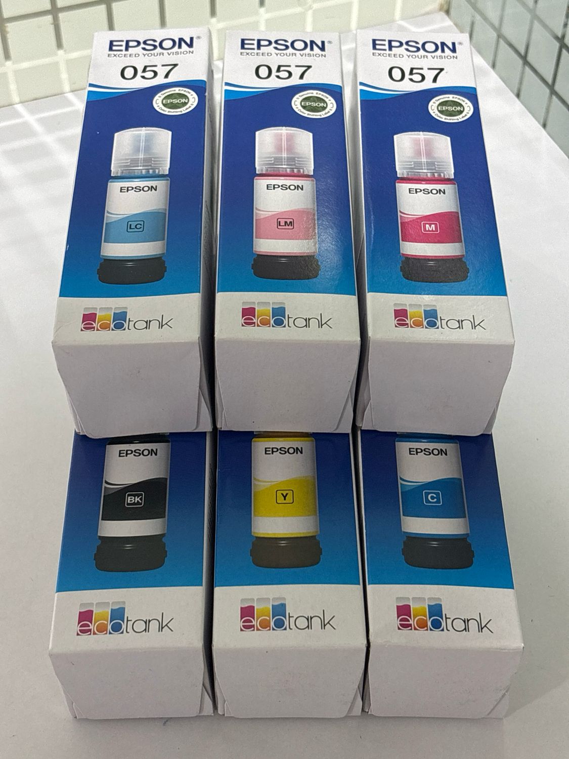 Original ink Epson 057 set of 6 bottle (B/Y/M/C/LC/LM)