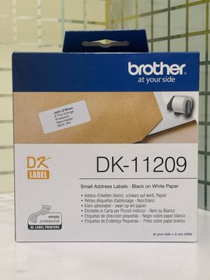 Brother DK11209 Small Address Label, 62mm X 29mm X 800pcs