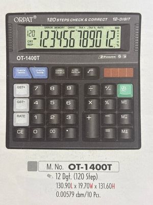 Orpat OT-1400T Calculator (Pack Of 10) Orpat OT-1400T Calculator (Pack Of 10)