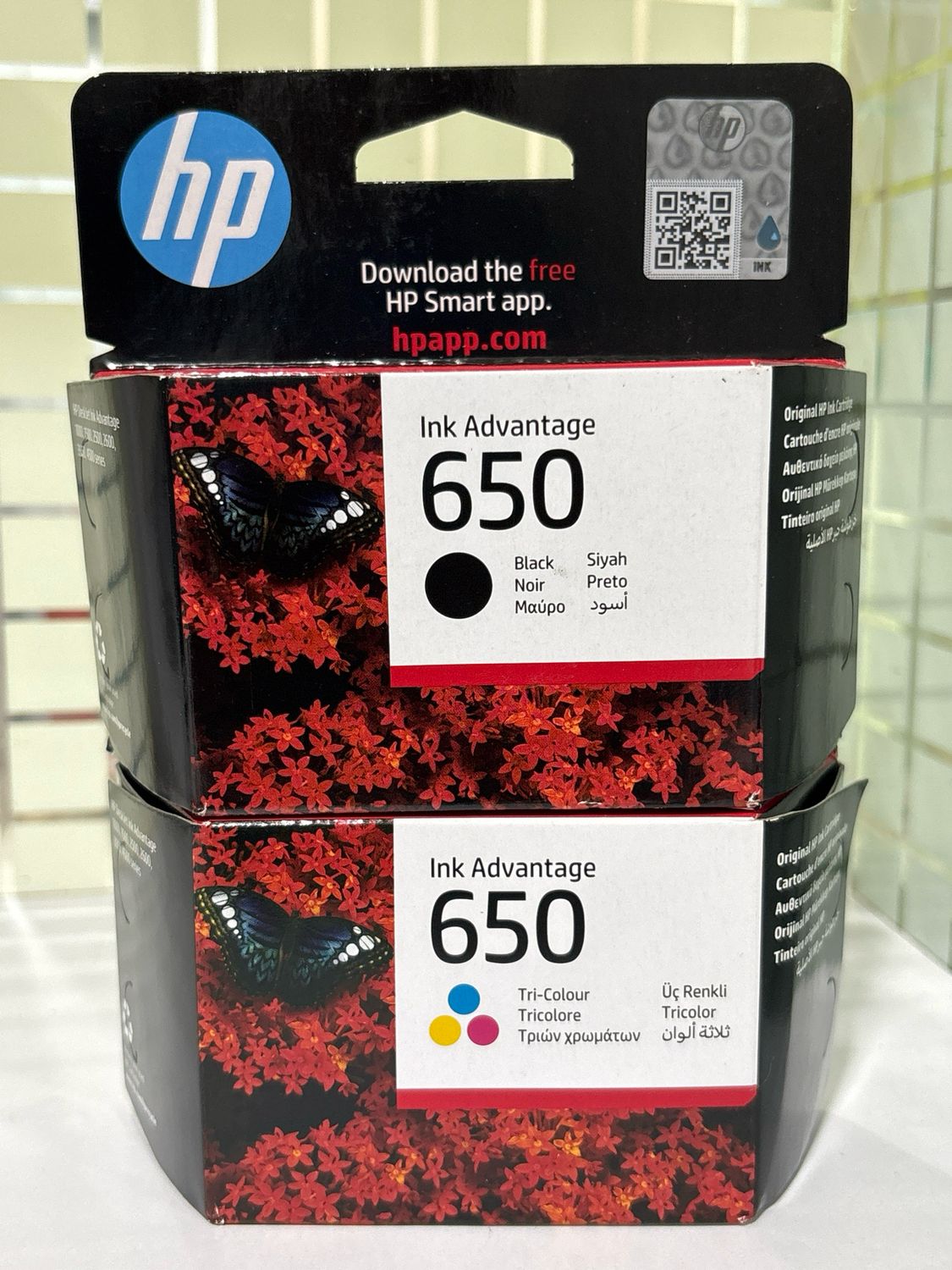 HP 650 Ink Advantage (Combo Pack) Black + Tri-Color HP 650 Ink Advantage (Combo Pack) Black + Tri-Color