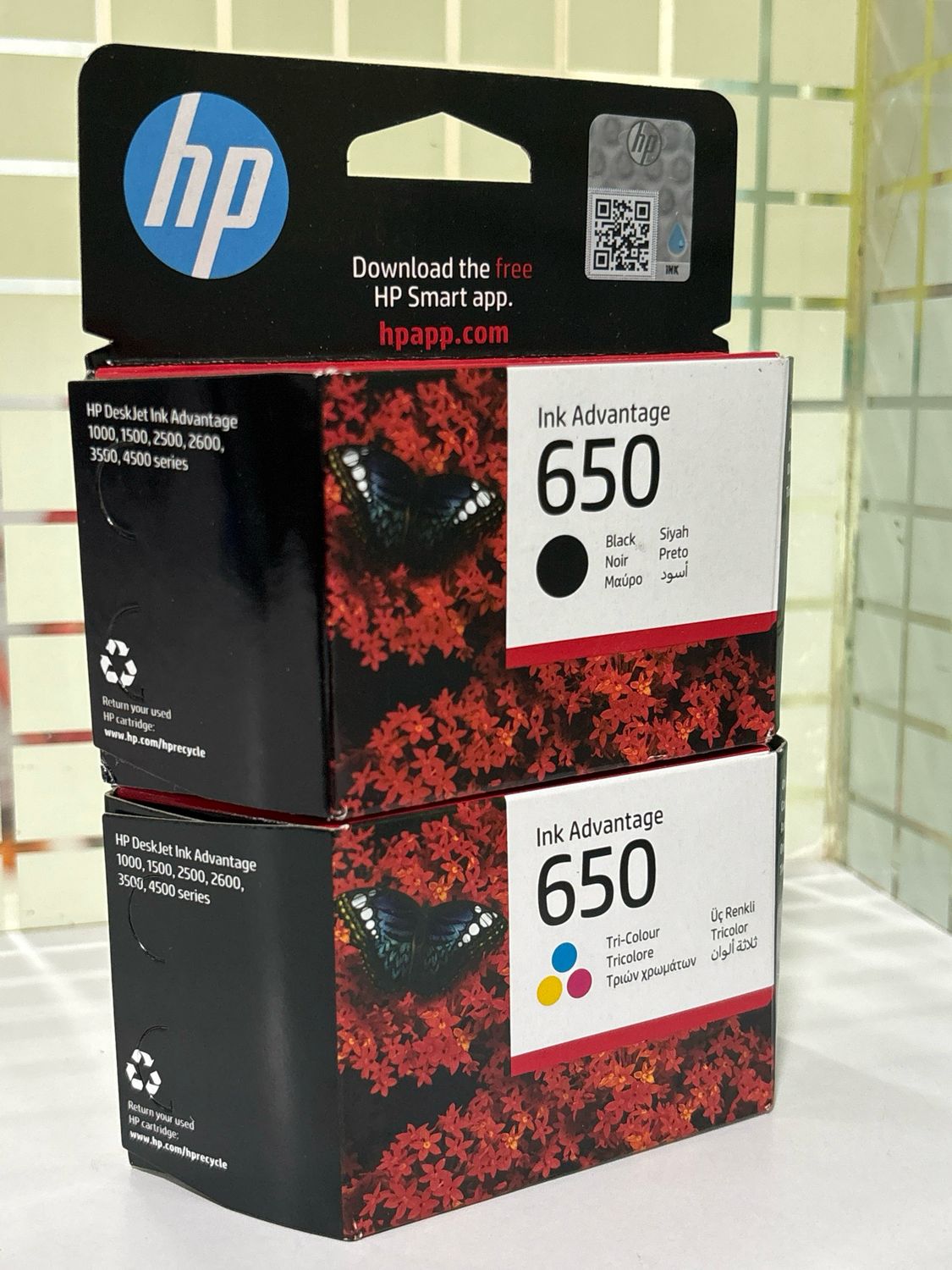 HP 650 Ink Advantage (Combo Pack) Black + Tri-Color HP 650 Ink Advantage (Combo Pack) Black + Tri-Color