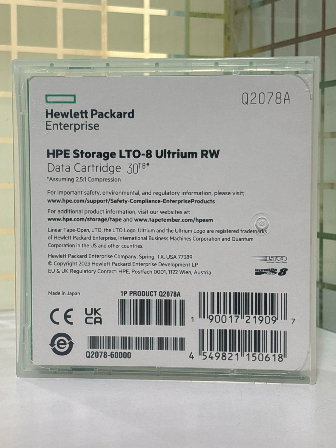 HP LTO 8 Tape Ultrium 30TB RW Data Cartridge HP LTO 8 Tape Ultrium 30TB RW Data Cartridge