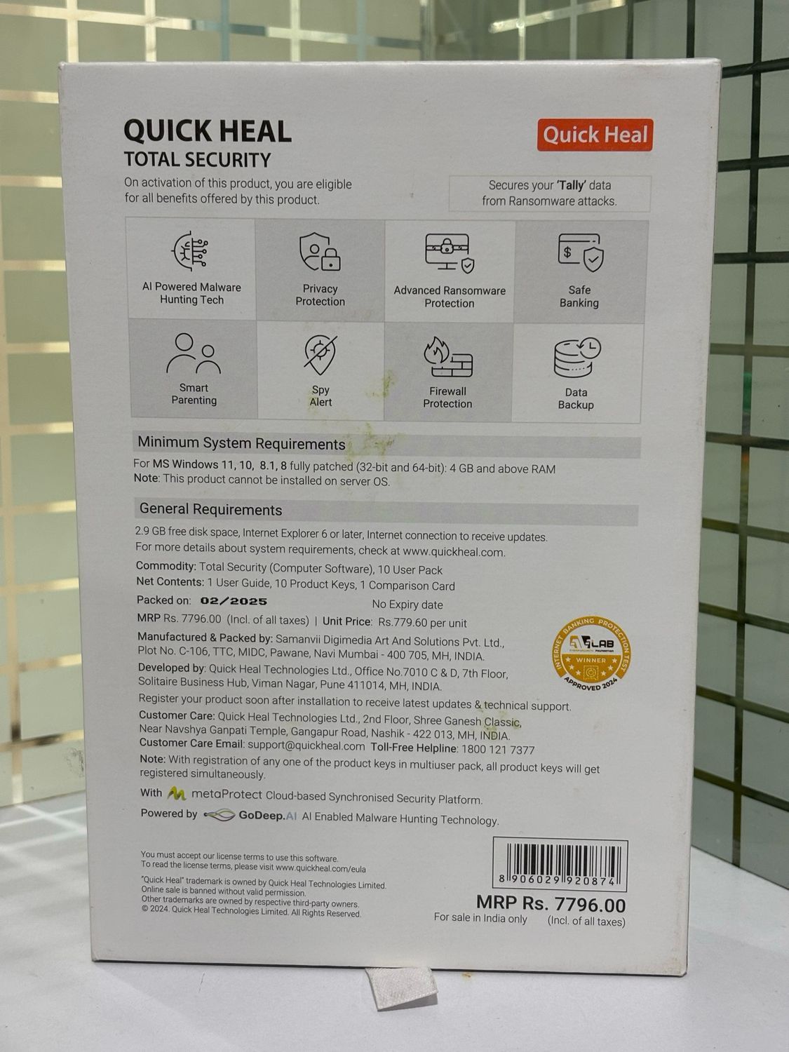 (New) 10 User, 1 Year, Quick Heal Total Security