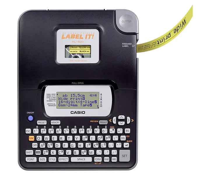 CASIO KL 820 LABEL PRINTER, 24mm CASIO KL 820 LABEL PRINTER, 24mm