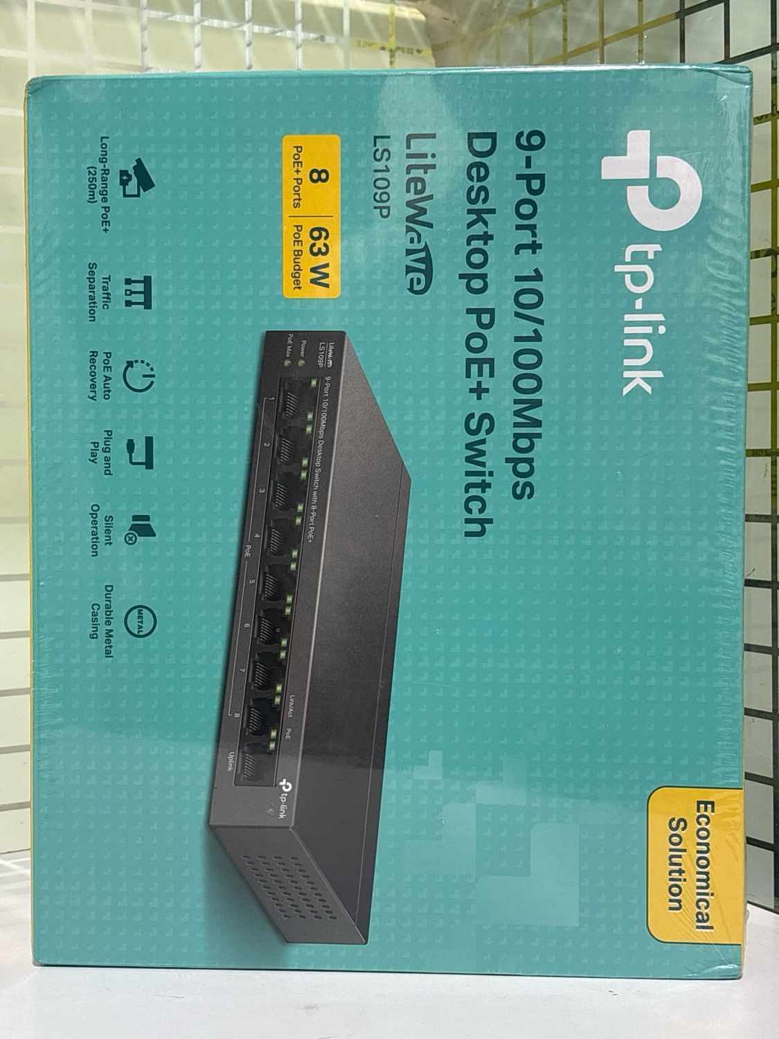 TP-Link LS109P 9-Port 10/100Mbps Desktop Switch with 8-Port PoE+