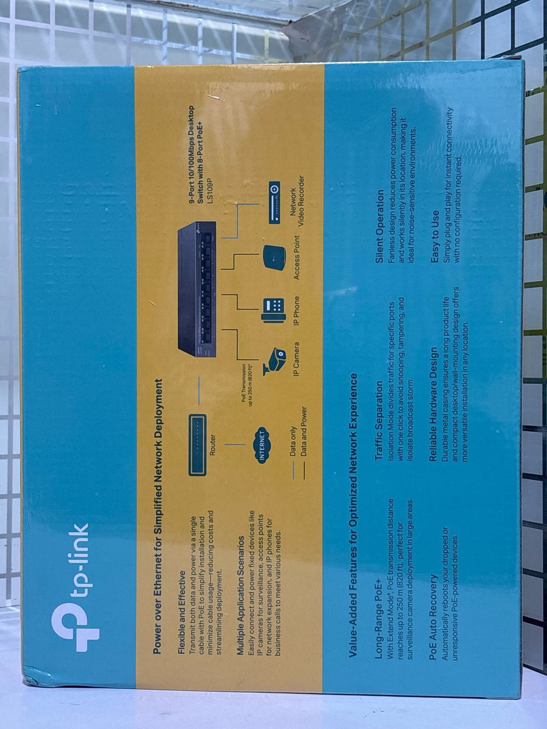 TP-Link LS109P 9-Port 10/100Mbps Desktop Switch with 8-Port PoE+ TP-Link LS109P 9-Port 10/100Mbps Desktop Switch with 8-Port PoE+