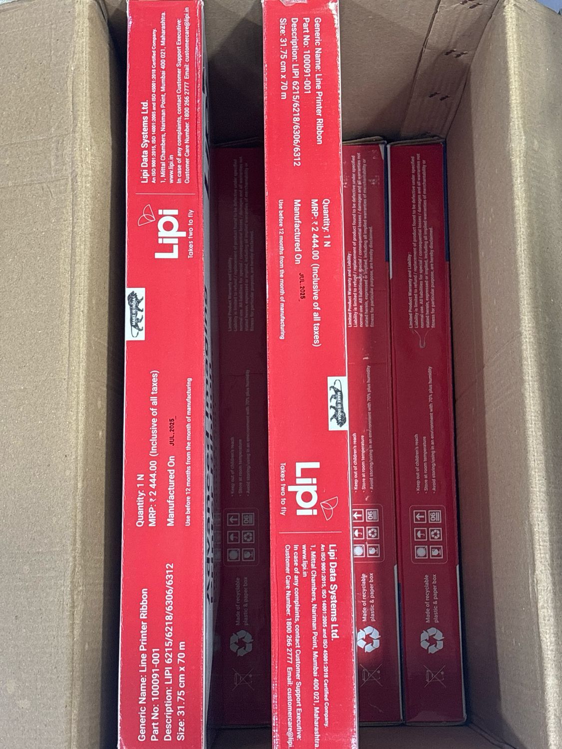 Lipi T6312, 6215, 6218, 6306 Ribbon Cartridge