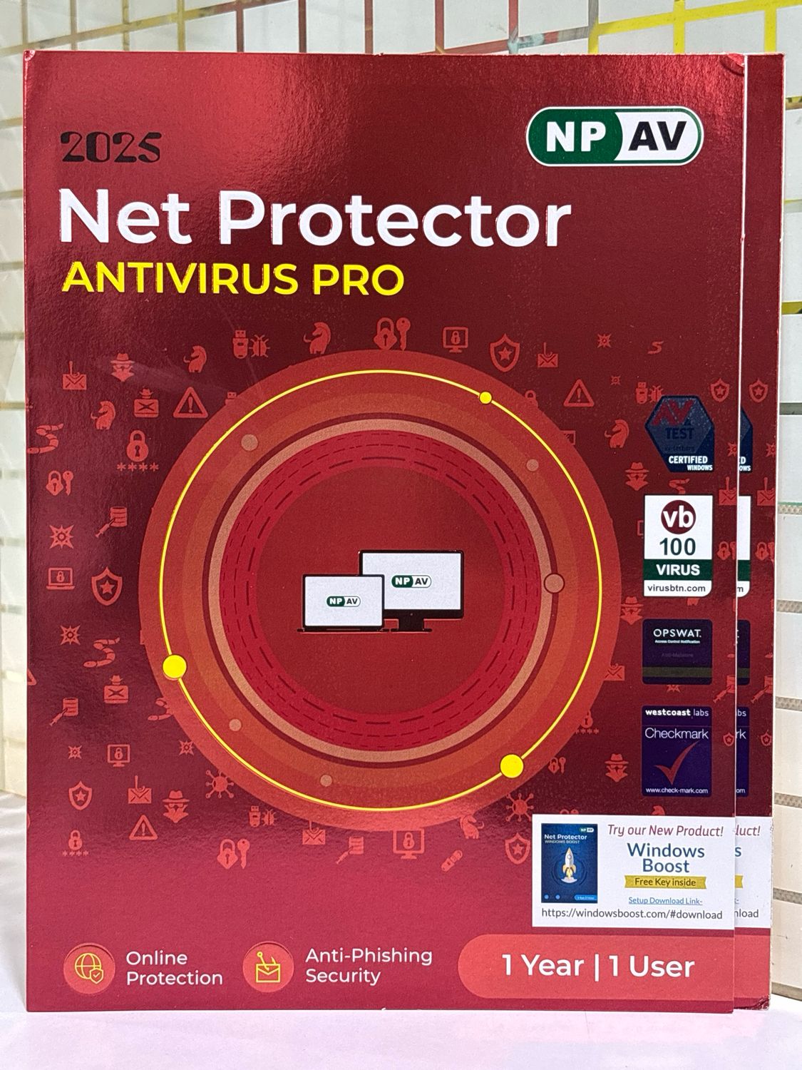 2 User, 1 Year, Net Protector Antivirus Pro (NP-AV)