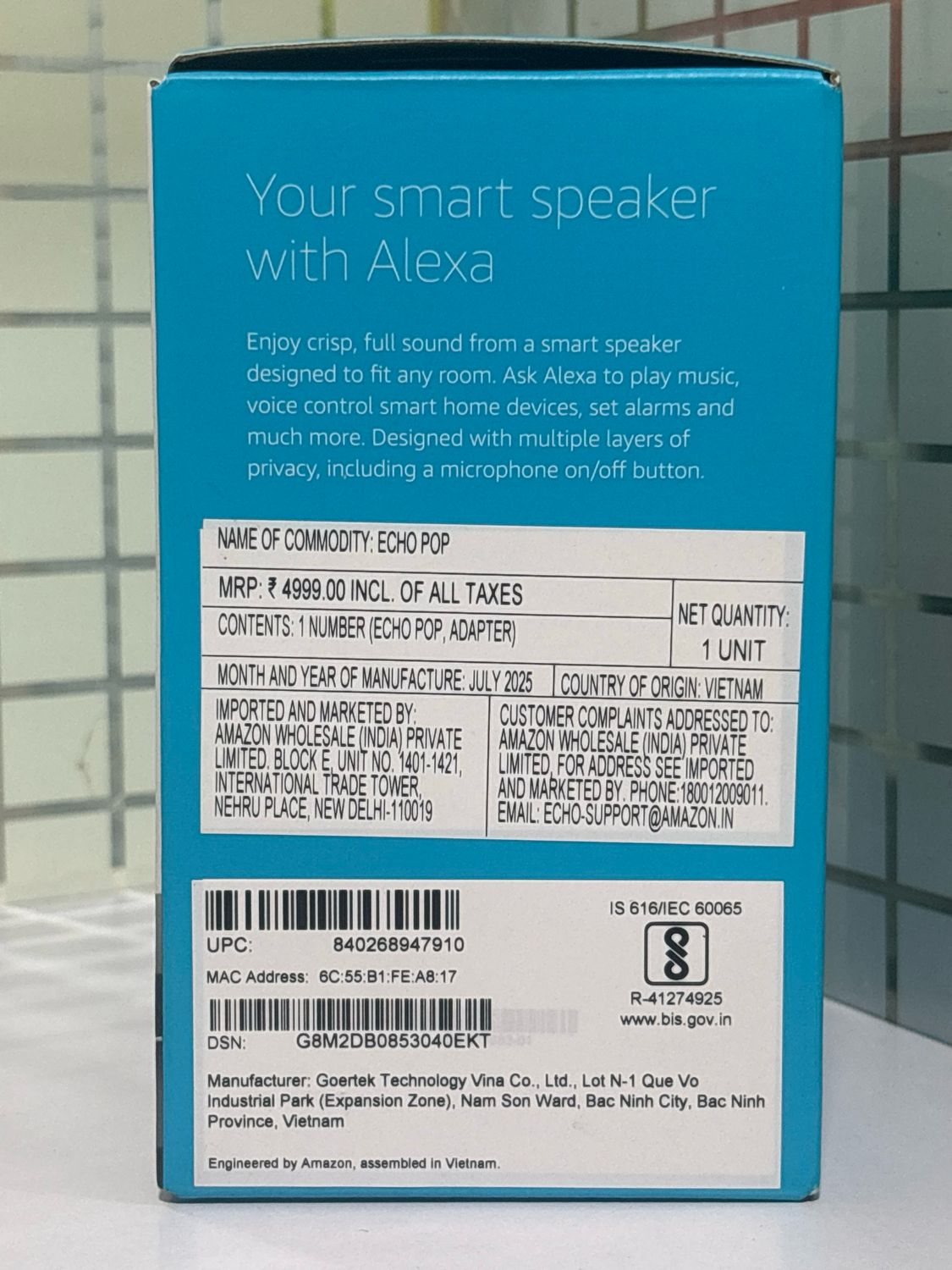 Amazon Echo Pop Alexa Smart Speaker Black Amazon Echo Pop Alexa Smart Speaker Black