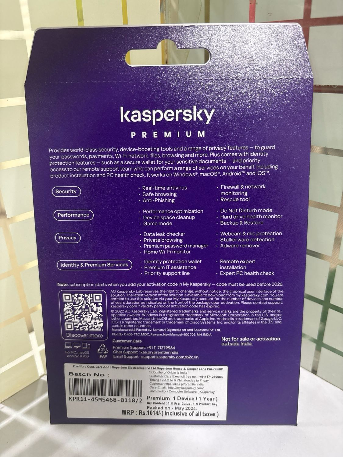 New, 10 User, 1 Year, Kaspersky Premium (total security)