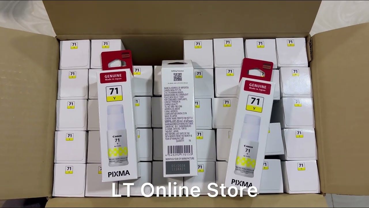 Canon Pixma 71 Yellow Ink Bottle, 70ml Canon Pixma 71 Yellow Ink Bottle, 70ml