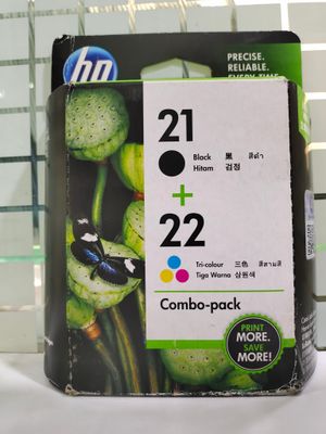 HP 21 Black & 22 Ink Cartridge, Tri Color HP 21 Black & 22 Ink Cartridge, Tri Color