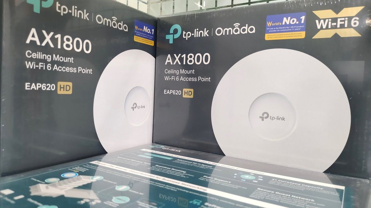 TP-Link EAP620 HD AX1800 WiFi 6 Wireless Dual Band Ceiling Mount Access Point