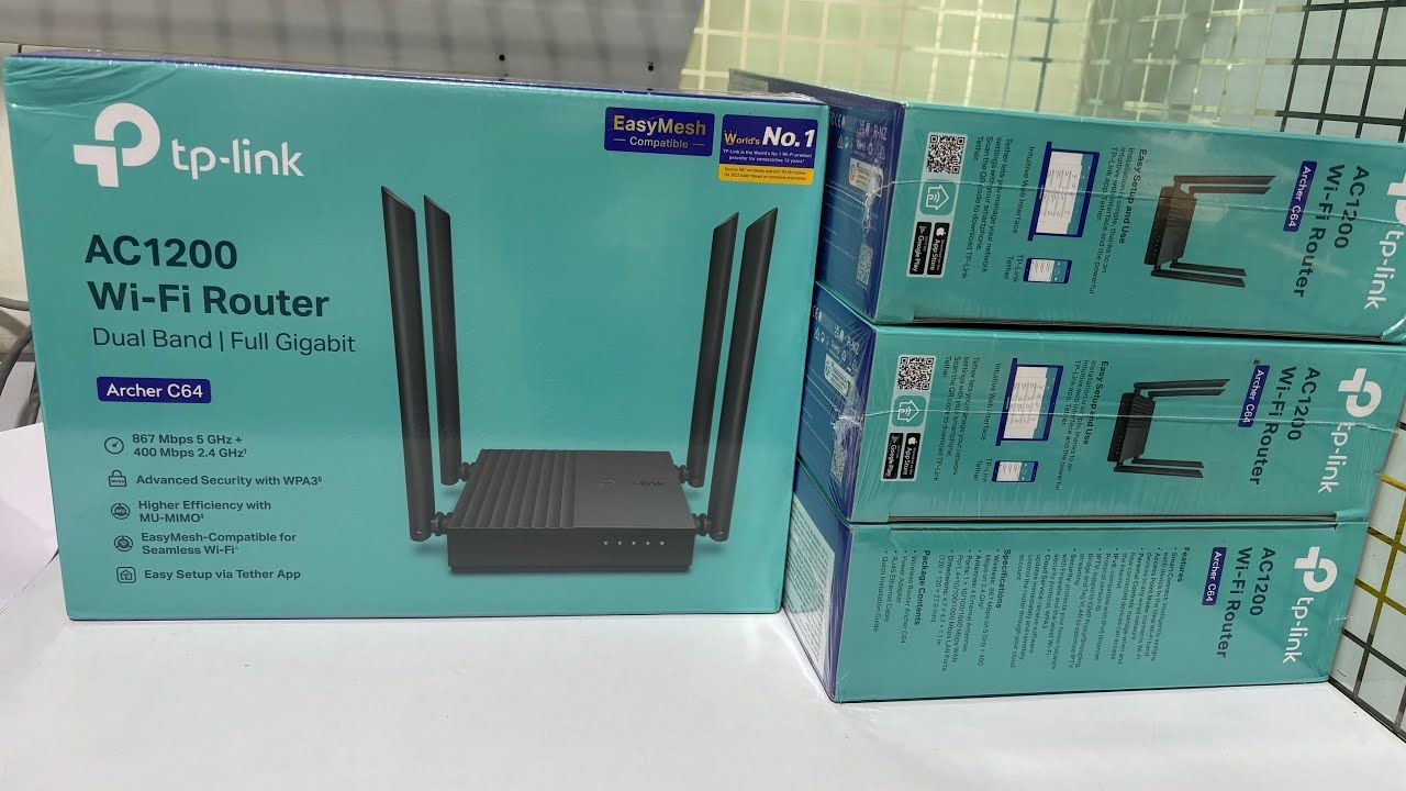 TP Link Archer C64 AC1200 Wireless  WiFi Router