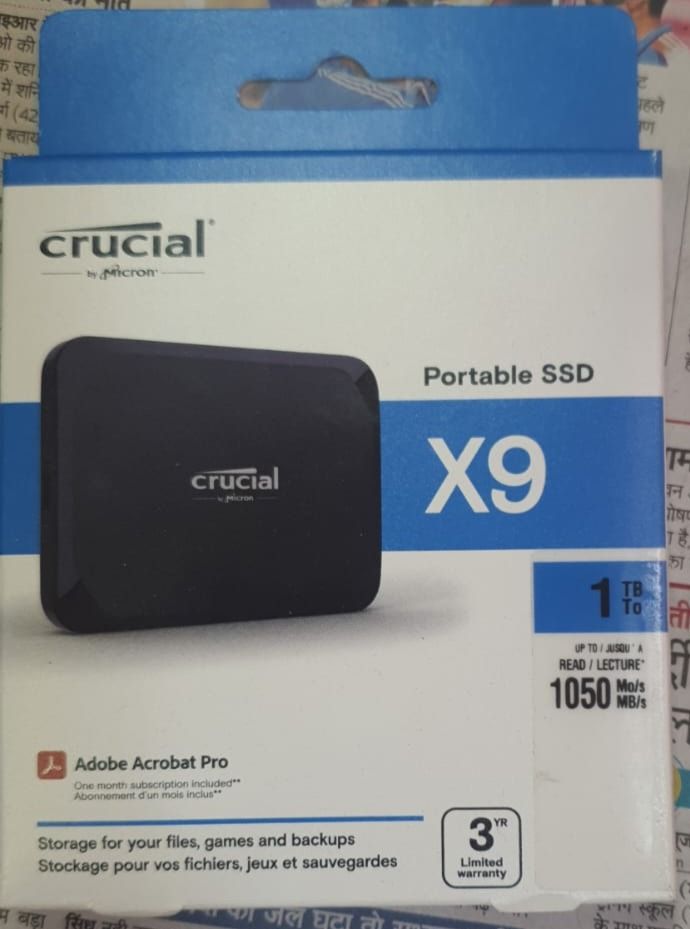 Crucial X9 1TB Portable SSD ( CT1000X9SSD9 ) Crucial X9 1TB Portable SSD ( CT1000X9SSD9 )